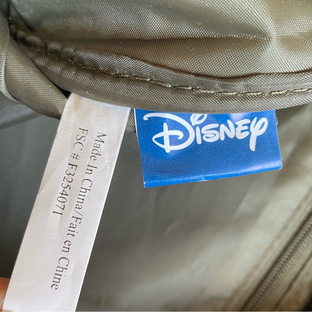 Mickey Mouse Walt Disney Green Canvas Large Tote Diaper Bag Purse Travel - Picture 11 of 12